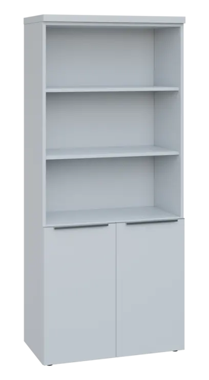 SIN 5 - 8DN3 kancelářská skříň, 2-dveřová/nika, 1820x800x400, bílá